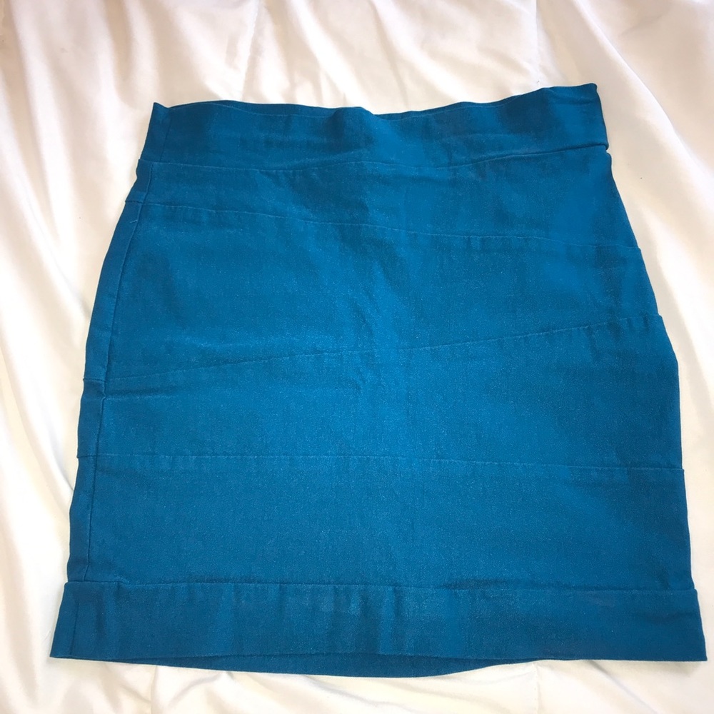 Blue mini skirt